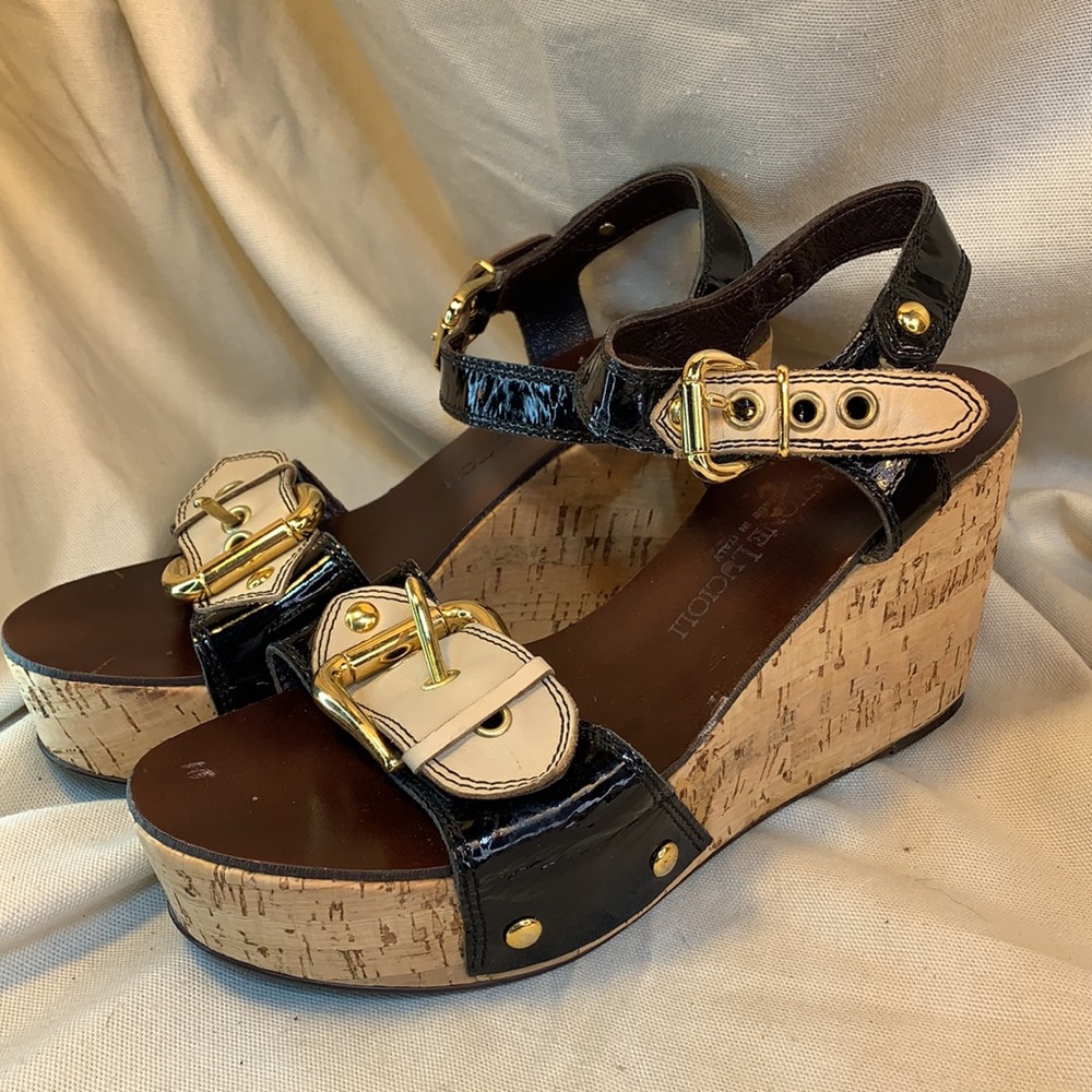Gastone Lucioli almost NEW made in Italy cork wedg